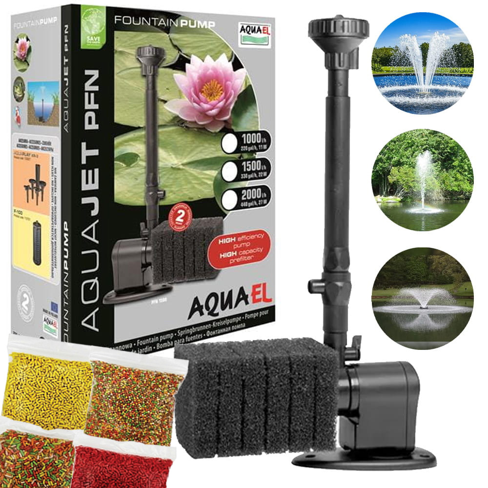 Aquael PFN-1500 Pompa Fontannowa do oczka 22W 1500l/h + gratisy